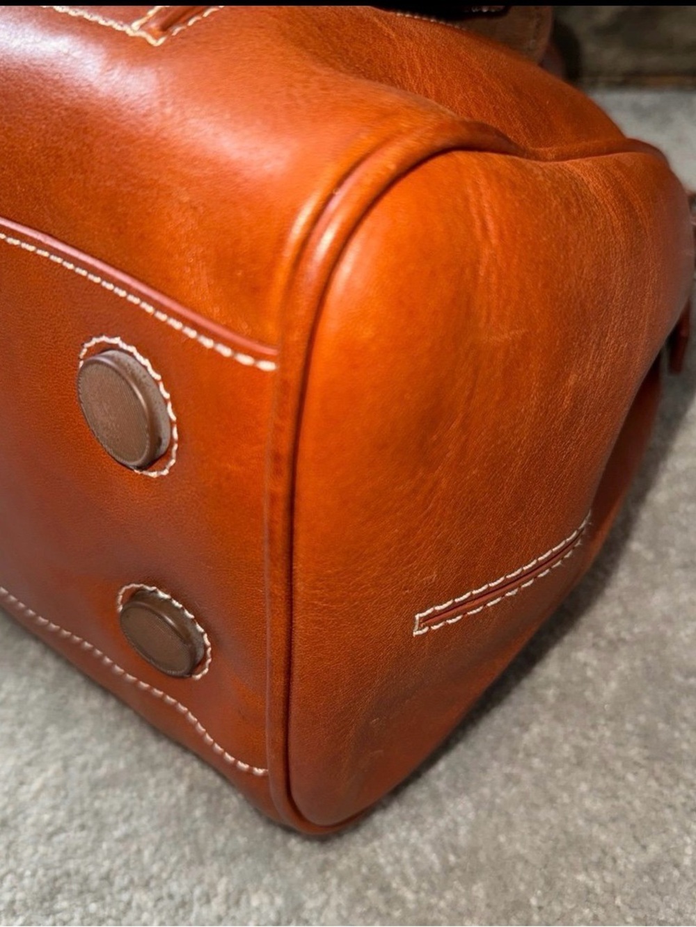 Dooney & Bourke Florentine Toscana Front Pocket Satchel in ginger with strap - Picture 5 of 12